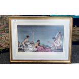 Sir Russell Flint Signed Print. Lovely subject of naked ladies bathing. Signed bottom right.