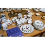 Royal Worcester 'Evesham' set comprising teapot, 4 x 10'' plates, 12'' oval platter, two flan