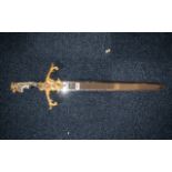 Decorative & Heavy Oriental Fantasy Display Sword, marked 'Boris' to blade,