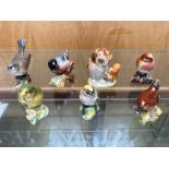 Collection of Beswick Birds + 1 Beswick Beatrix Potter ' Old Mr Brown ' Figure.