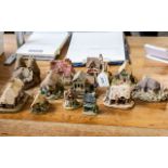 Collection of Small Lilliput Lane Cottages, unboxed, including Eriskay Croft, Patterdale Post