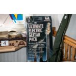 Rockburn Electric Guitar Pack, boxed, with 10 watt amp, webbing strap, plecs,