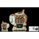 Royal Crown Derby Richly Decorated Old Imari - Large and Impressive Figural Gold Banded Paperweight.
