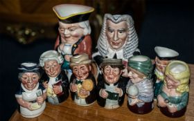 Collection of Toby Jugs, comprising 'The Winker' 6.