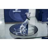 Swarovski Interest. ' Cat ' Figure, Item: 289 478/7685 NR 000 002, Designer: Adi Stocker.