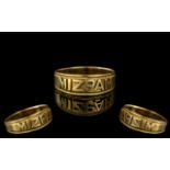 18ct Gold Mizpah Ring, fully hallmarked. Ring size R.