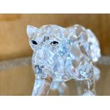 Swarovski Interest. Wild Cat Figure ' Panther ' With Box.