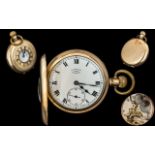 Swiss Made - Excellent Quality Gold Filled Demi-Hunter Pocket Watch.