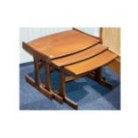 G-Plan Nest Of Three Teak Tables Of Large Size The Largest Height 19 inches,