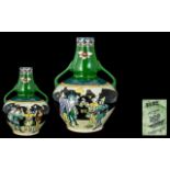 The Foley ' Intarsio ' Hand Painted Bottle Shaped Twin Handle Vase. Ref No 3522.