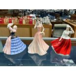 Three Royal Doulton Ceramic Figures from the Pretty Ladies and Classic Collection.