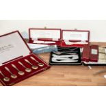 A Collection Of Boxed Flatware To Include, Six Silver Cake Forks, Six Silver Teaspoons,