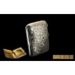 Sterling Silver Ladies Cigarette Case - Hallmark Birmingham 1927. Weight 54.2 grams.