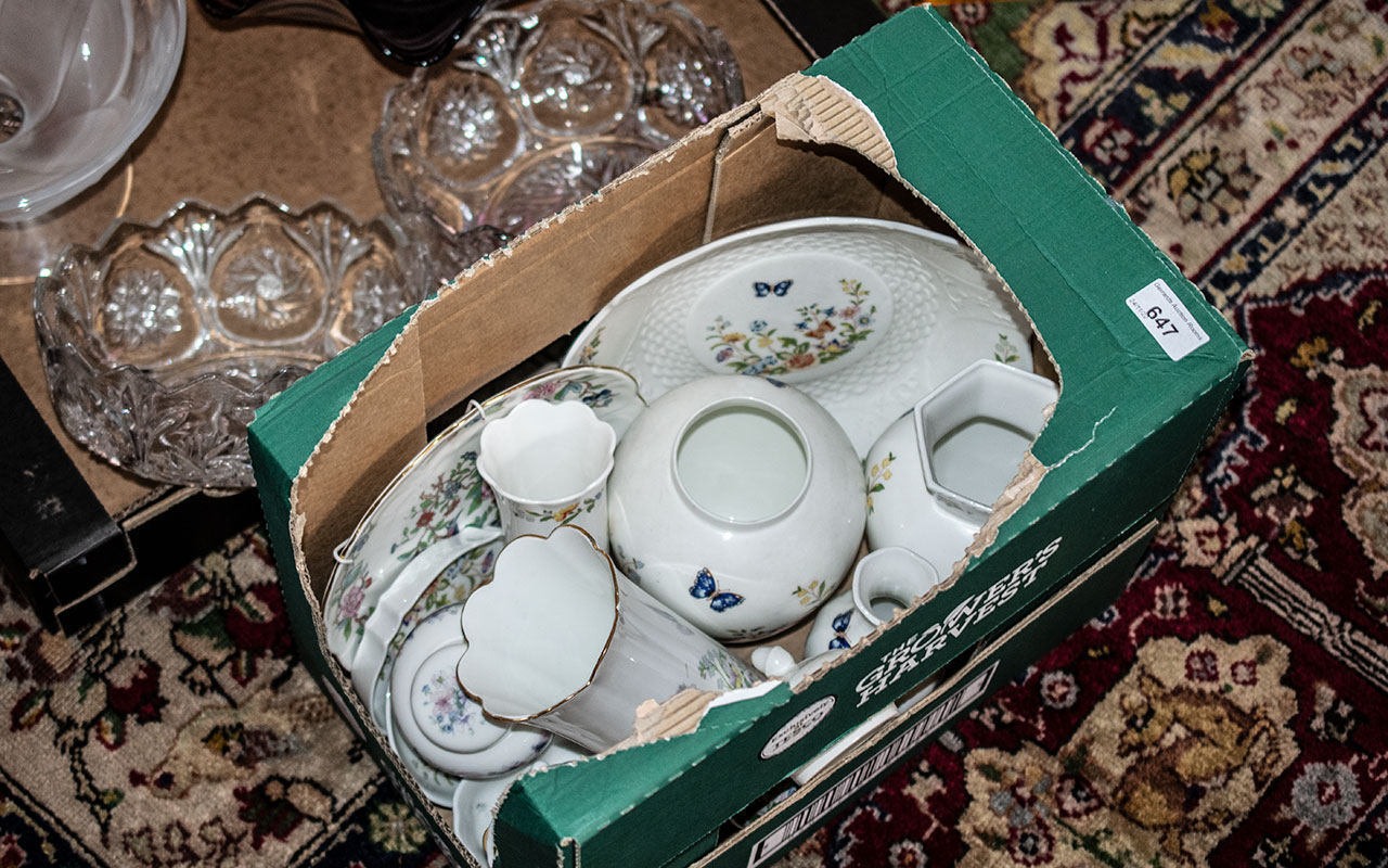 Four Large Quality Vintage Glass Bowls, - Image 2 of 3