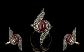 Antique Style Dress Ring, set with a cen