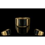 Gents 9ct Gold Black Onyx Set Dress Ring