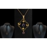 Antique Period - Attractive 9ct Gold Ope