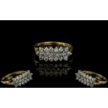 18ct Gold - Attractive Ladies Diamond Se