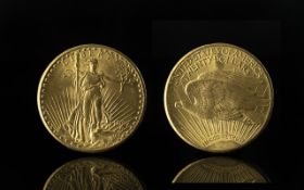 United States of America 20 Dollars Gold Eagle Date 1927 - Near Mint Condition. Confirm with
