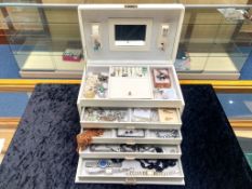 Jewellery Box Containing Gold, Silver and Costume Items, a good mixed collection including gold