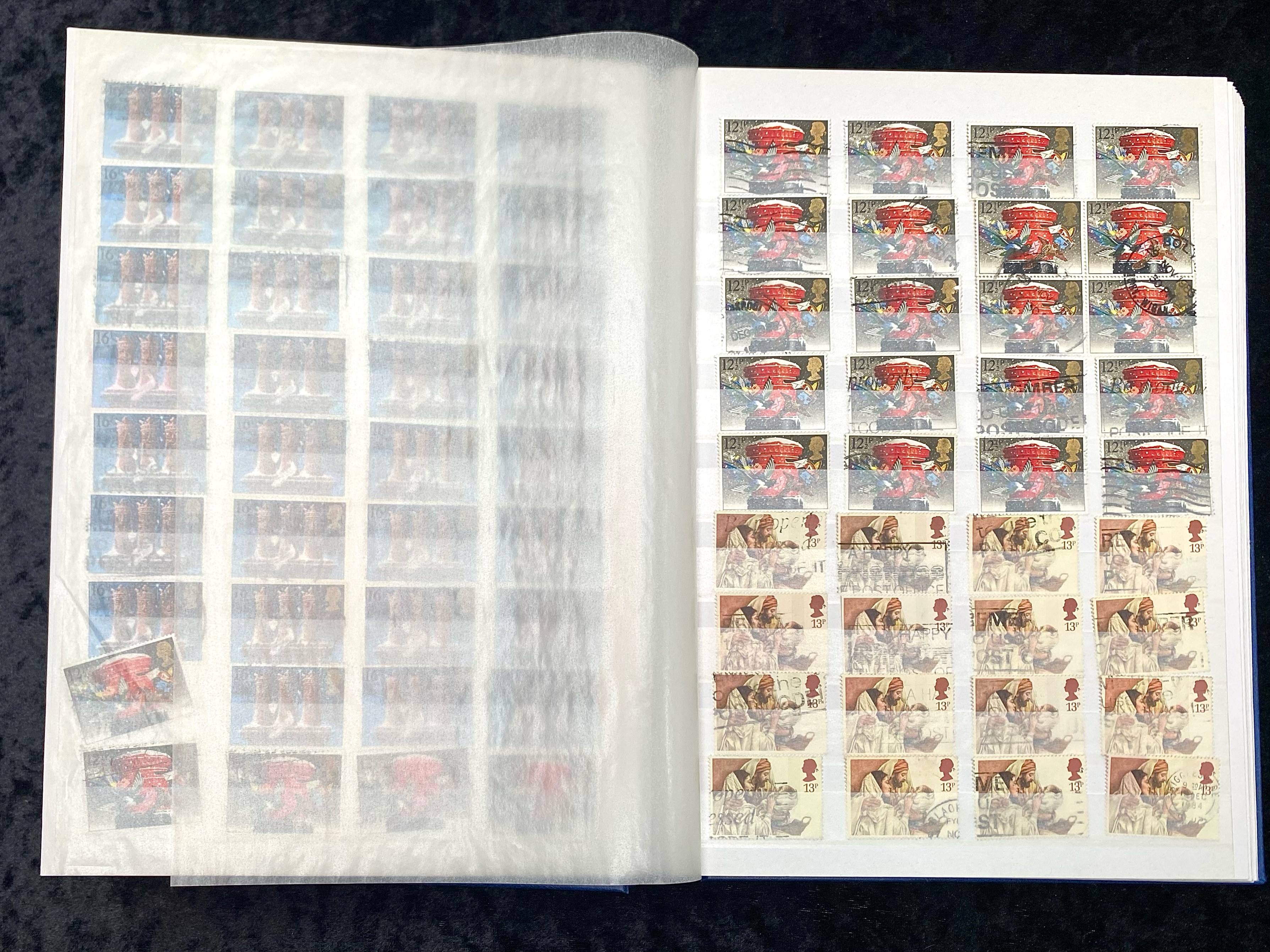 Stamp interest: Blue A4 stamp stockbook in good condition - (These are over £20 alone), crammed with - Image 3 of 6