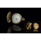 Limit - 1920's Swiss Made Key-less Gold Filled Full Hunter Pocket Watch. Guaranteed to be of Two