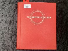 Stamp interest: Nicely filled red Universal stamp album - Good China and mint GB. Also several