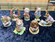 Collection of Seven Beatrix Potter Figures, comprising 'Jemima Puddleduck' Reg. No. E6/127 512044