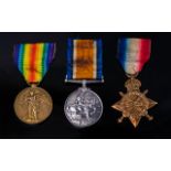 World War I Trio of Military Medals, awarded to 17645 Ptd. G W Macklin, E Yorks Reg. 1. 1914 -