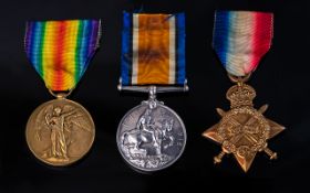 World War I Trio of Military Medals, awarded to 17645 Ptd. G W Macklin, E Yorks Reg. 1. 1914 -