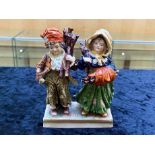 Sitzendorf 19th Century Fine Hand Painted Figure Depicting a Pair of Young Children ( Wood Gatherers