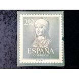 Stamp interest: Green 22 ring Collecta stamp album in slip -case with stamps from Spain and its