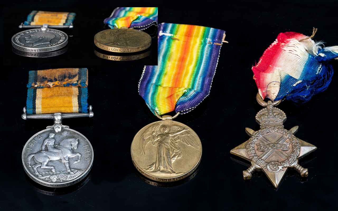 WW1 Group Of Three Medals To Include 1914-15 Star, War Medal And Victory Medal, All Awarded To 38218 - Image 2 of 2
