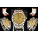 Zenith - Port Royal Gents Gilt and Steel Quartz Wrist Watch. Ref No 12/59 3150-226. Features Date