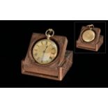 Victorian Period 18ct Gold Ornate Key-wind Engine Turned Open Faced Pocket Watch, Features a