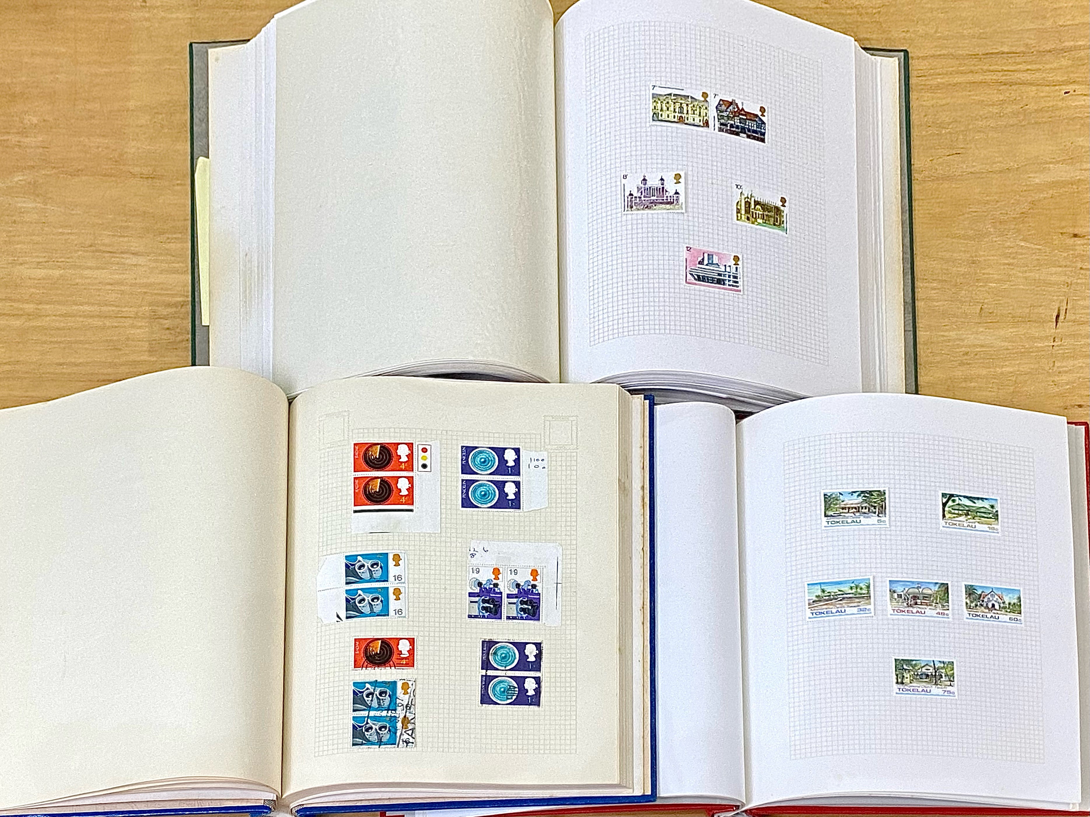 Stamp interest: Three springback stamp albums featuring GB and Oceana stamps. - Image 4 of 4