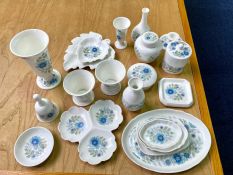 Quantity of Wedgwood 'Clementine' Bone China, including lidded pots, vases, pin dishes, leaf