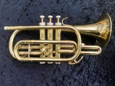 Vintage Sonora B & S Cornet and case. Lovely brass cornet in good condition, in fitted hard case