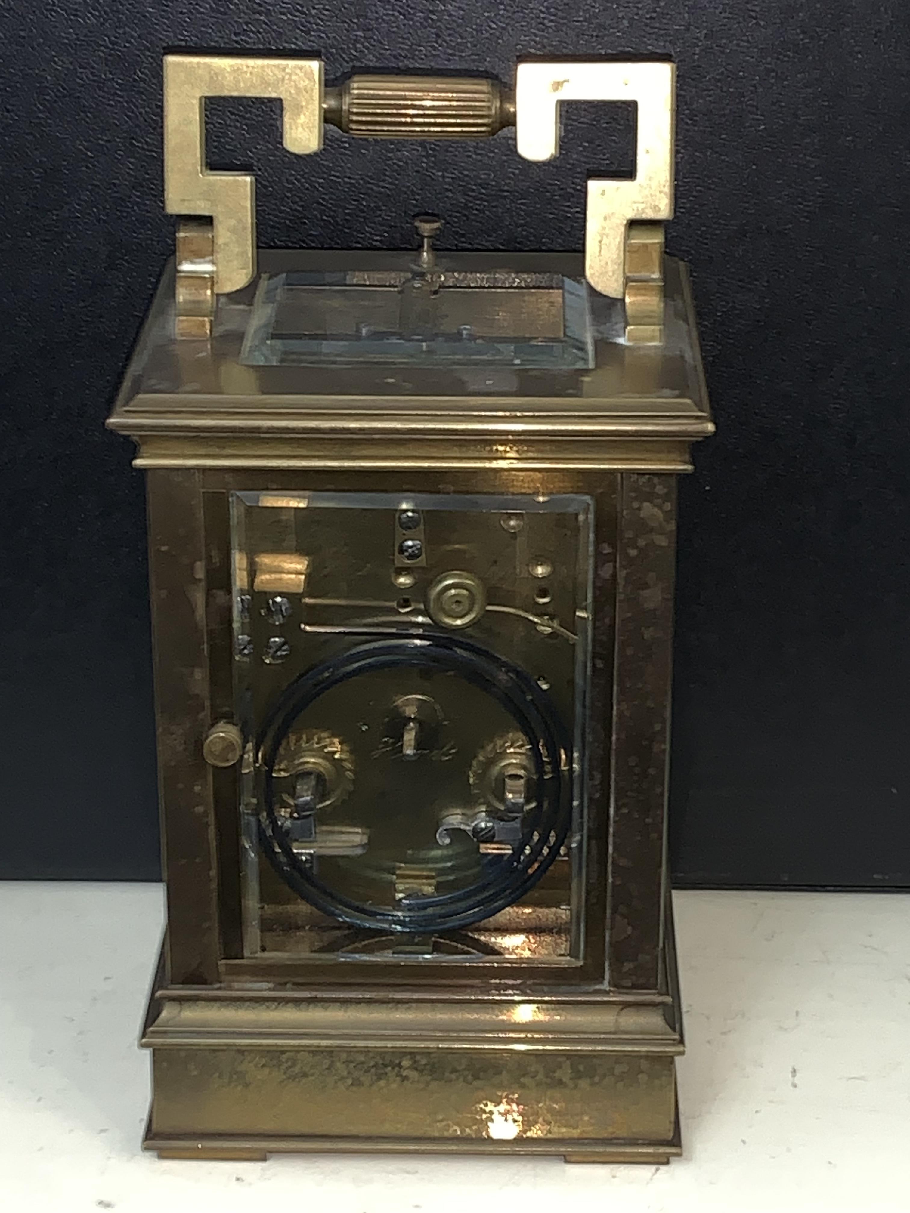 Penlington & Hutton Superb Brass Heavy Repeating Carriage Clock, with visible open platform - Image 3 of 3