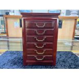 Small Wooden Chinese Chest of superior quality, suitable as a collector's cabinet or jewellery