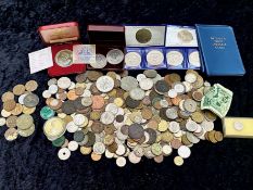 Tub Containing a Quantity of Mixed Low Value Coins, to sort.