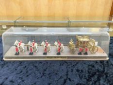 Royal State Coach Diecast Model, Housed In A Perspex Box