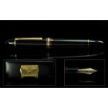Mont Blanc Meisterstuck Ltd Edition and Numbered Fountain Pen with 18ct Gold Nib, Complete with