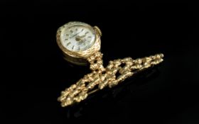 9ct Gold Ladies Fob Watch/Nurses Watch, marked R L Randles, fully hallmarked. Gross weight 10 grams.