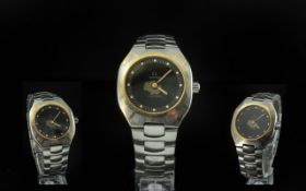 Omega Seamaster Unisex Gold and Steel Mechanical Wrist Watch. Seamaster Logo to Back Cover. Ref No