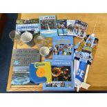 Manchester City Interest - Two Boxes of Manchester City Ephemera, including books, DVDs, flags, '