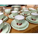 Salisbury Bone China Tea Set, comprising 12 tea cups, 12 saucers, 12 side plates, 12 x 9'' plates,