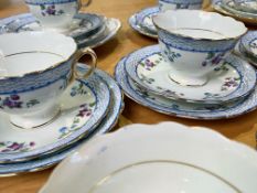 Antique Hand Painted Grimwades Forty Piece Tea Set comprising 12 cups, 12 saucers, 12 side plates,