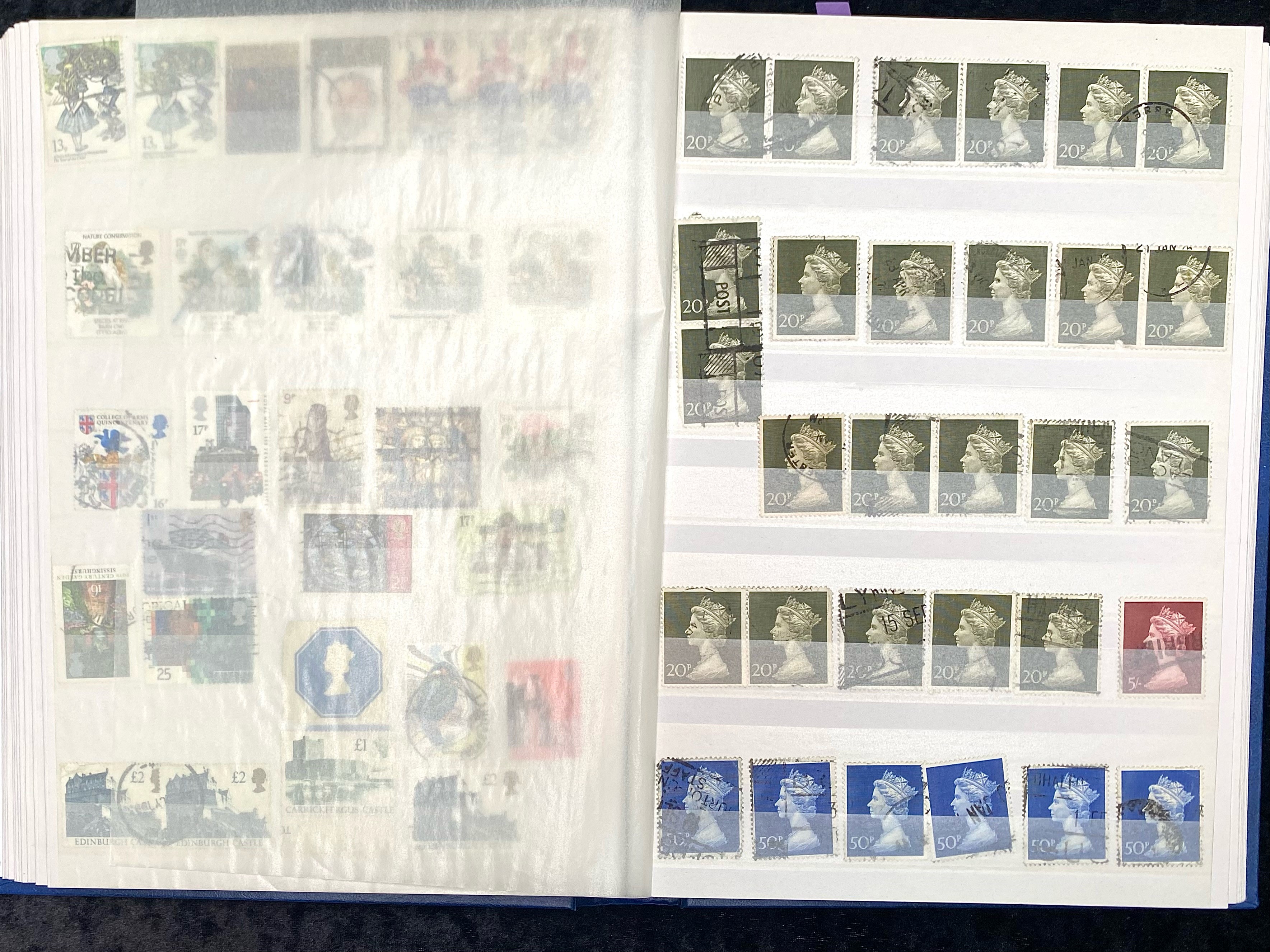 Stamp interest: Blue A4 stamp stockbook in good condition - (These are over £20 alone), crammed with - Image 6 of 6