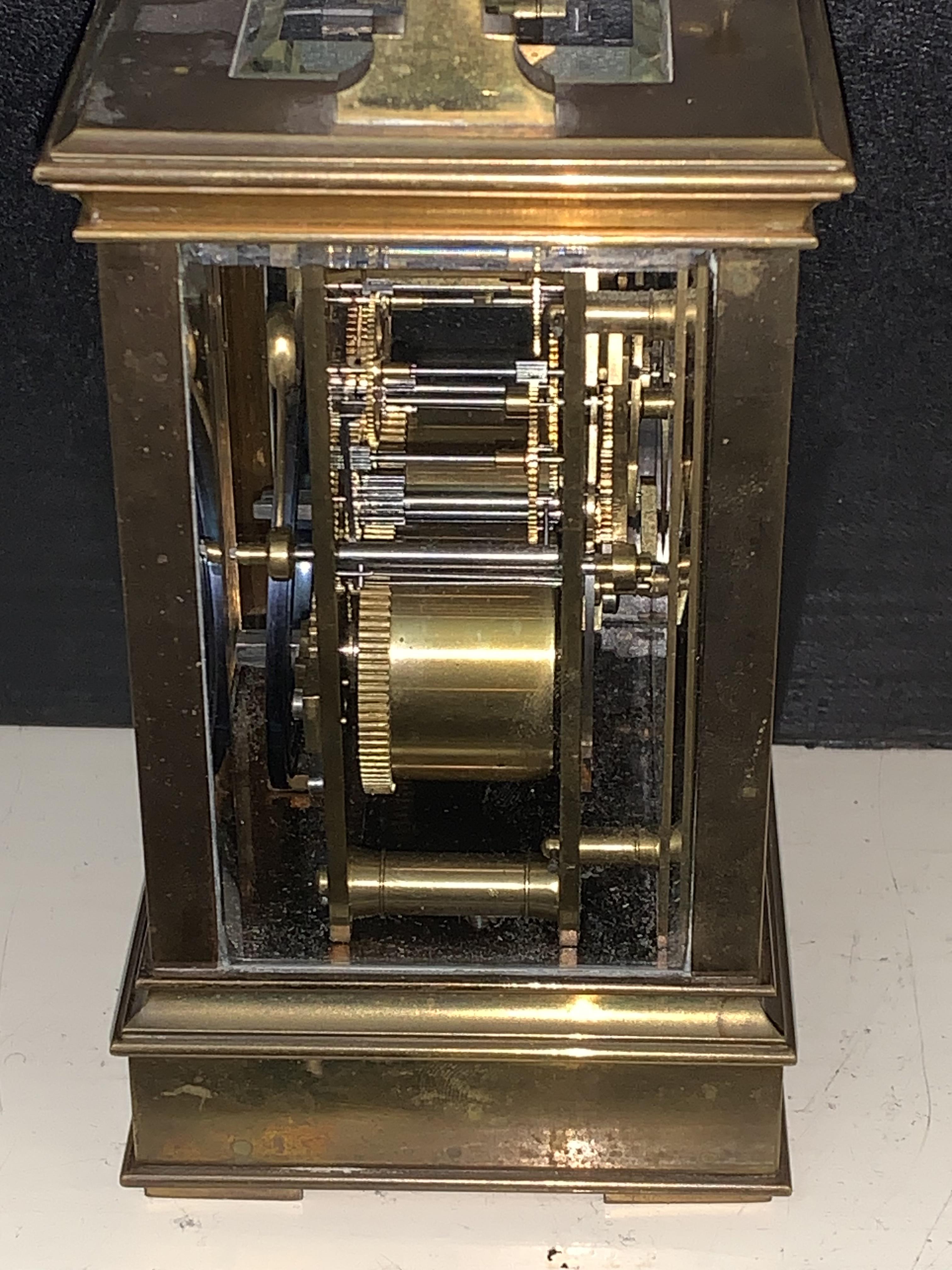 Penlington & Hutton Superb Brass Heavy Repeating Carriage Clock, with visible open platform - Image 2 of 3